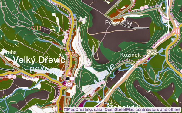 Biking tourism map of Czechia in 1:100,000 scale. Marked bike trails, unmarked routes