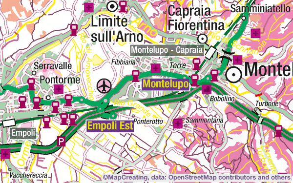 General-purpose reference map of Italy in 1:200,000 scale. Illustrative, full of informations, reliable