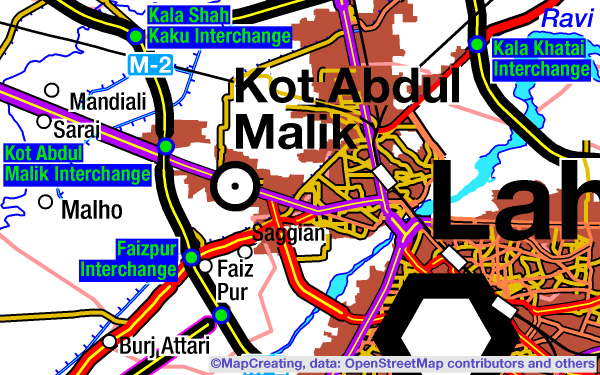 Administrative and road map of Pakistan in 1:450,000 scale. Legible, contrast