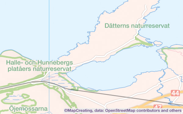 Nature conservation map of Sweden in 1:450,000 scale. Wilderness areas, protected landscape