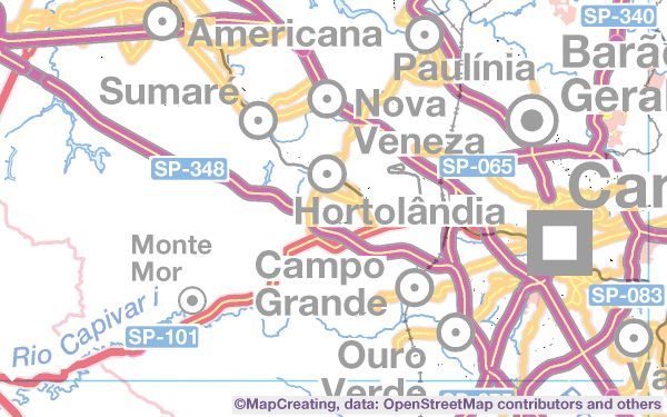 Mapa administrativo e rodoviário, escala 1:900.000, Brasil, criação de mapa maniera