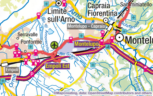 Map of the province in 1:200,000 scale. Boundaries, highways, railways