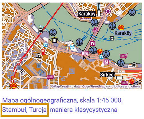 W podpisach pod mapami nazwy państw obok nazw miejscowości