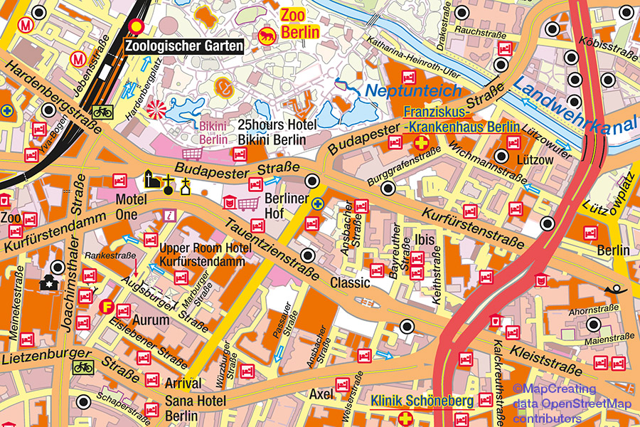 German manner for choosing during styling in MapCreating process of map personalization