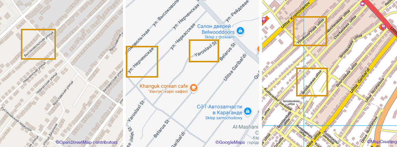 Latin transliteration/ Romanization in MapCreating maps